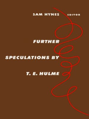 cover image of Further Speculations by T.E. Hulme
